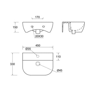 Cedarwood Basin With Bottle Trap Bathwise
