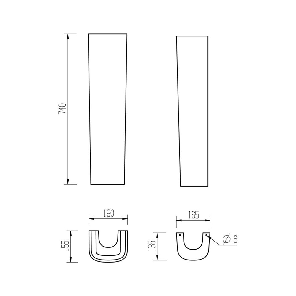 Tilia Basin And Pedestal Bathwise