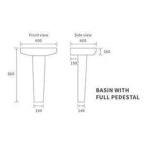 Tilia Basin And Pedestal Bathwise