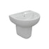 Auvellis Nexara 450mm white basin with semi-pedestal, angled view