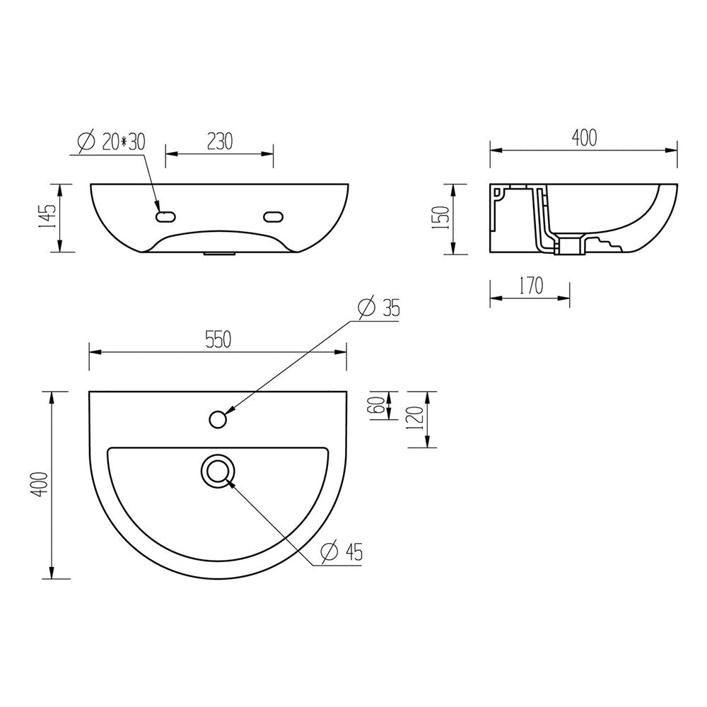 Tuscany Basin And Pedestal Bathwise