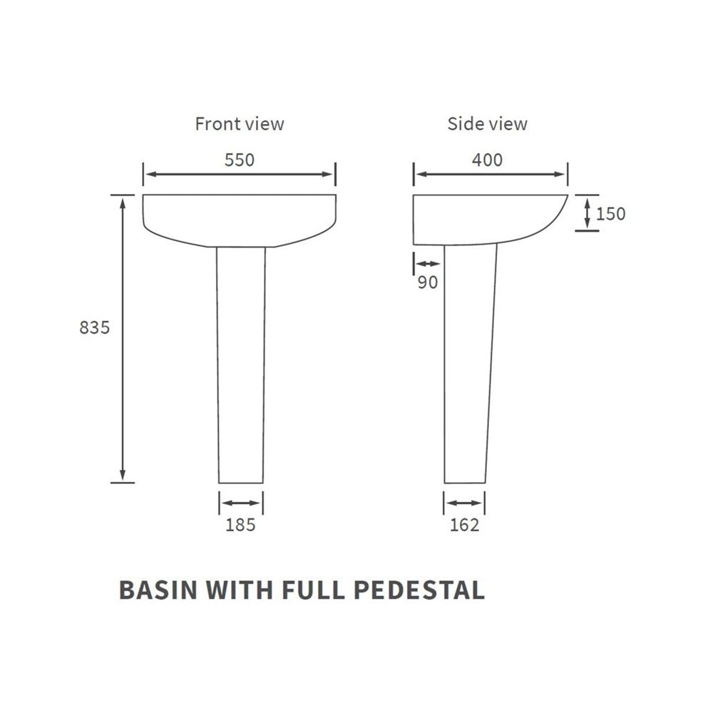 Tuscany Basin And Pedestal Bathwise