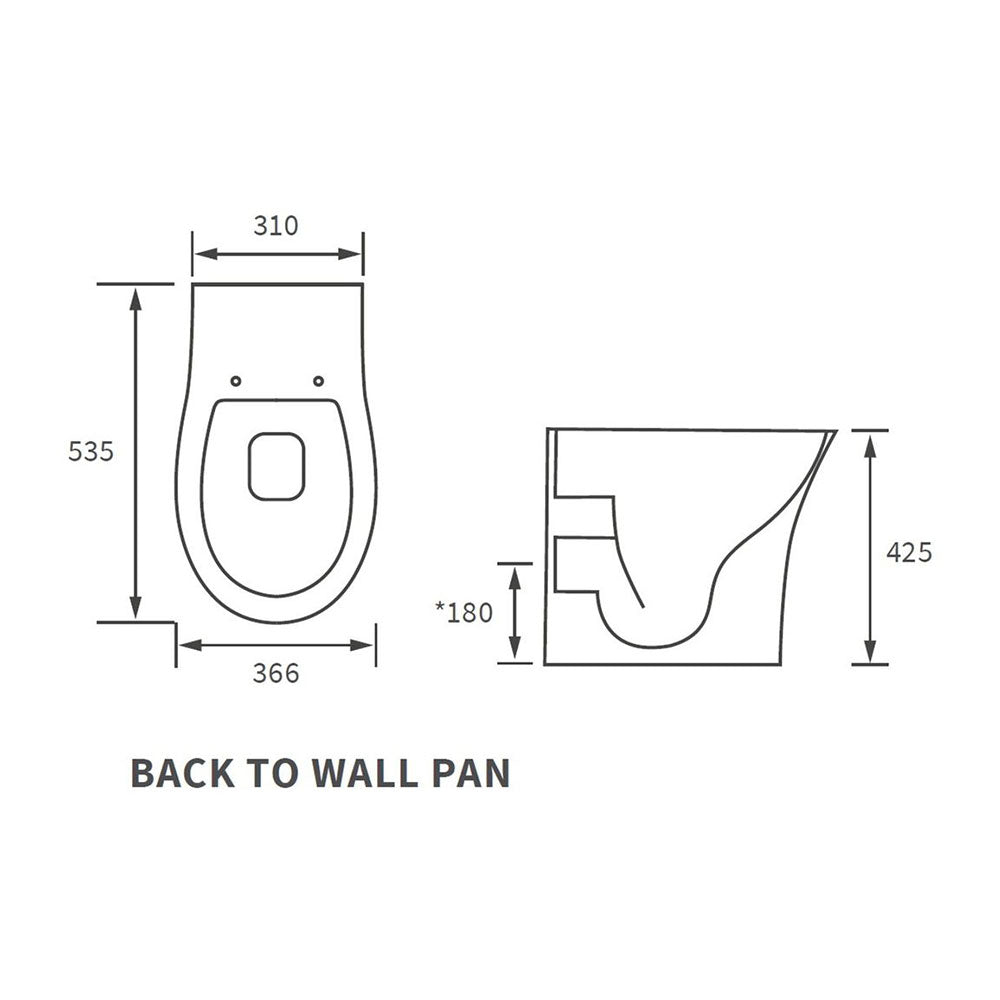 Sandro Back To Wall Pan And Soft Close Seat Bathwise