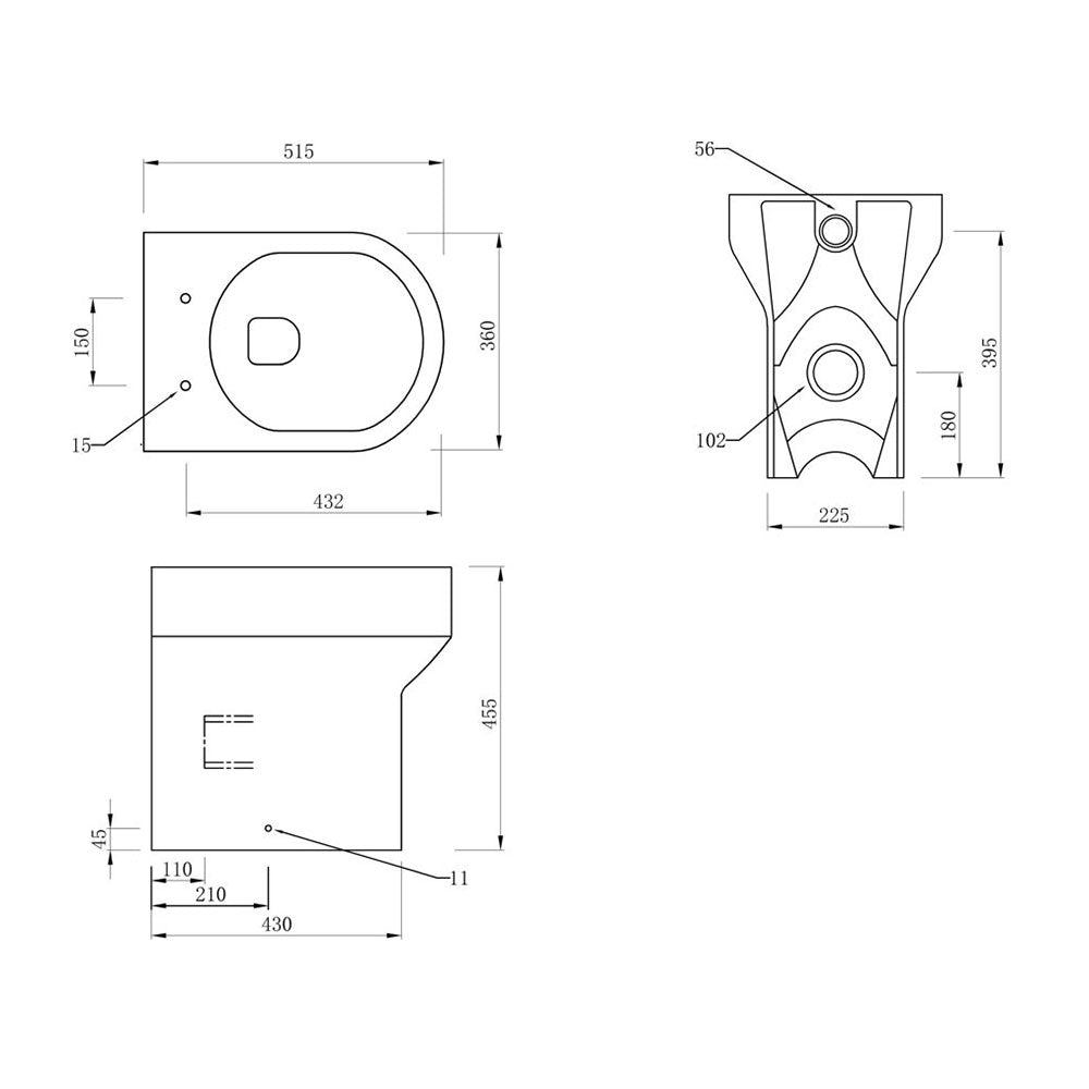 Laurus Back To Wall Comfort Height Pan And Soft Close Seat Bathwise