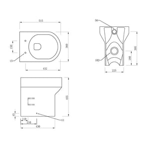Laurus Back To Wall Comfort Height Pan And Soft Close Seat Bathwise