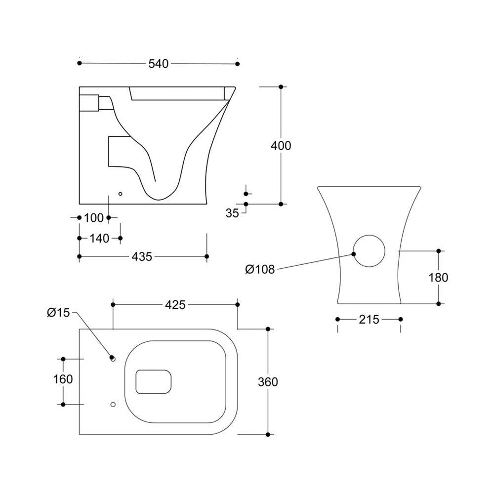 Cedarwood Rimless Back To Wall Pan And Wrapover Soft Close Seat Bathwise