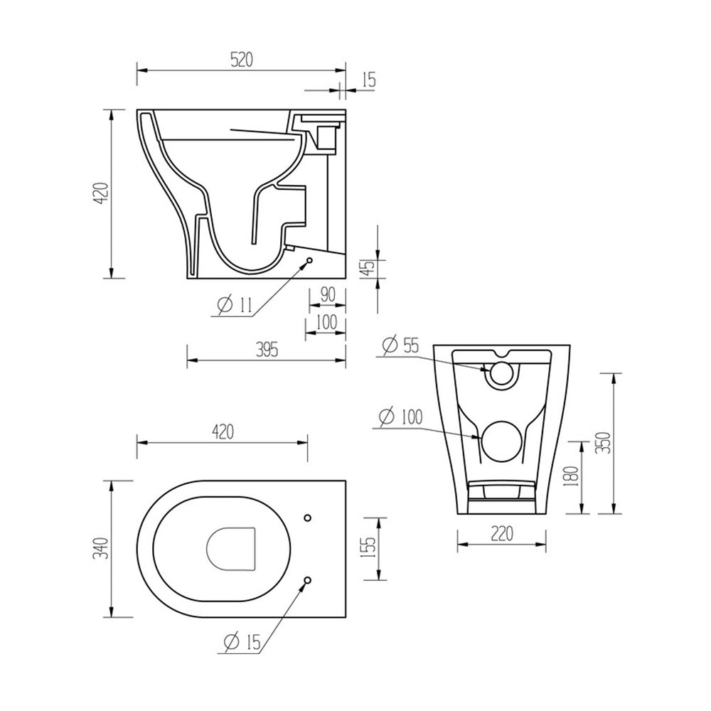Lily Back To Wall Pan And Soft Close Seat Bathwise