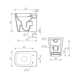 Tilia Back To Wall Pan And Soft Close Seat Bathwise