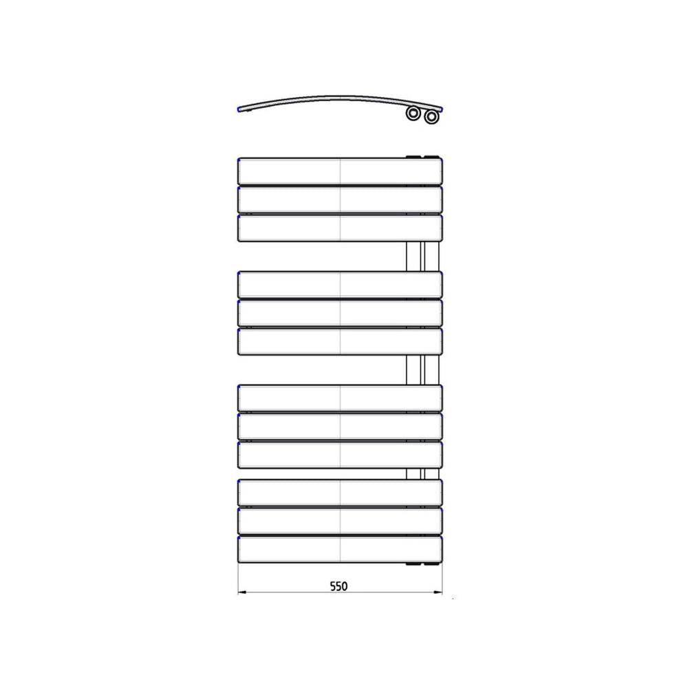 Quadrata Towel Radiator Open Side Quadrato