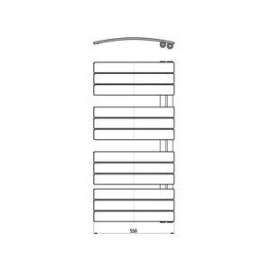 Quadrata Towel Radiator Open Side Quadrato