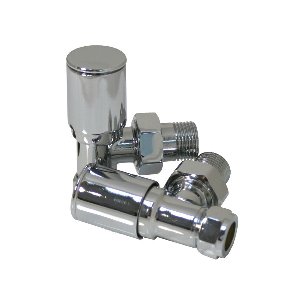 Auvellis Nexara angled radiator valves – Chrome