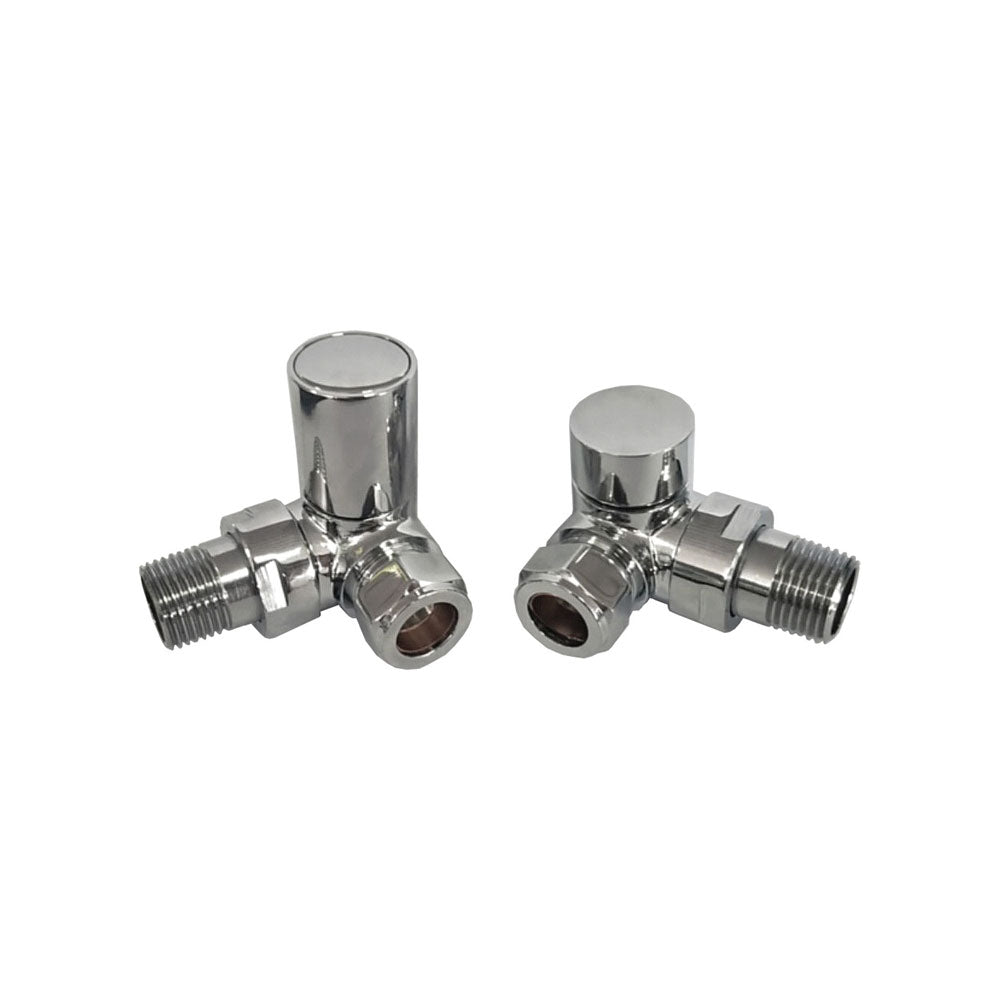Auvellis Nexara corner radiator valves – Chrome