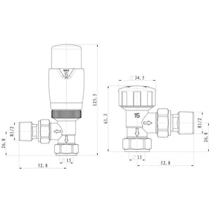 Universal Thermostatic Radiator Valves Round Universal