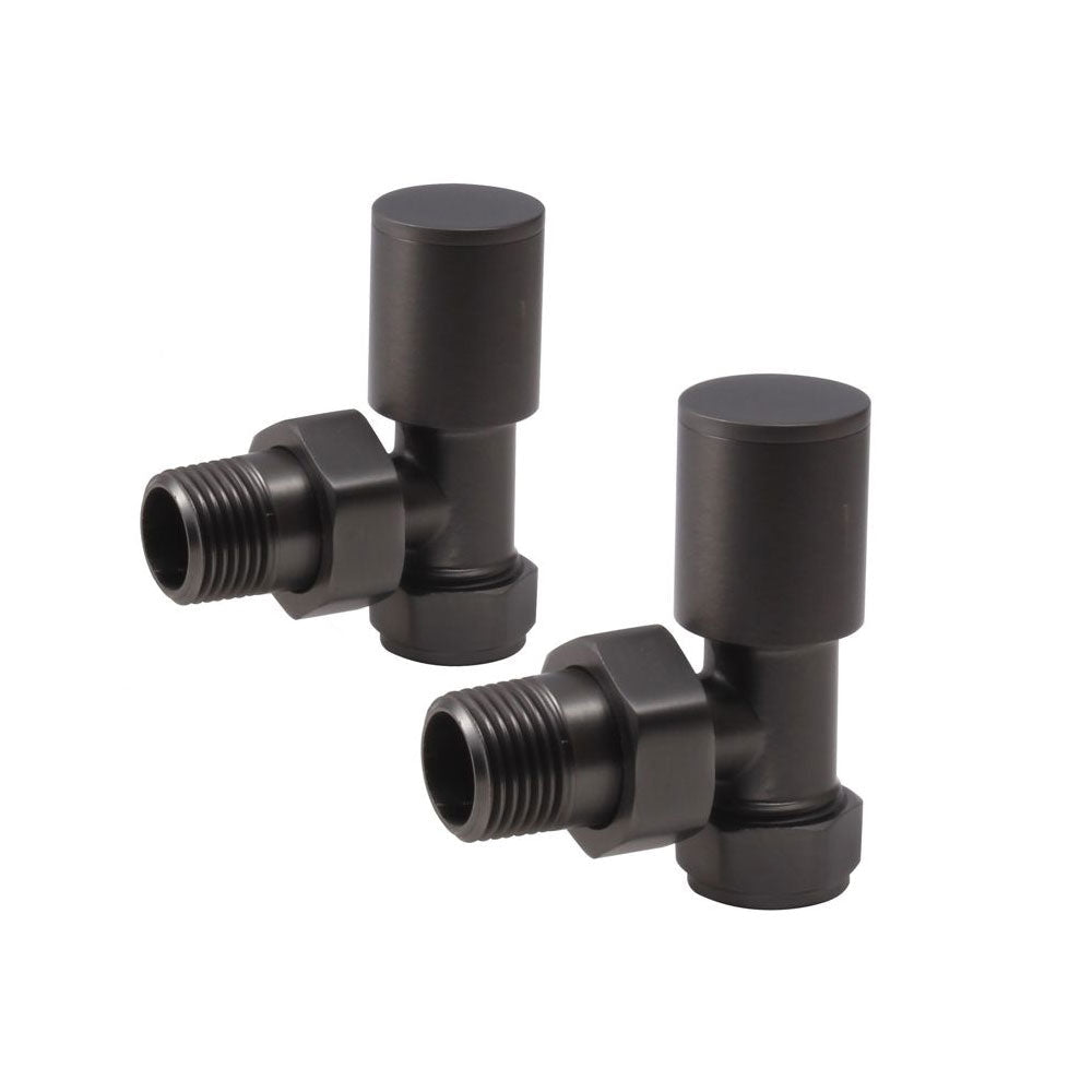 Auvellis Nexara angled radiator valves – Matt Black