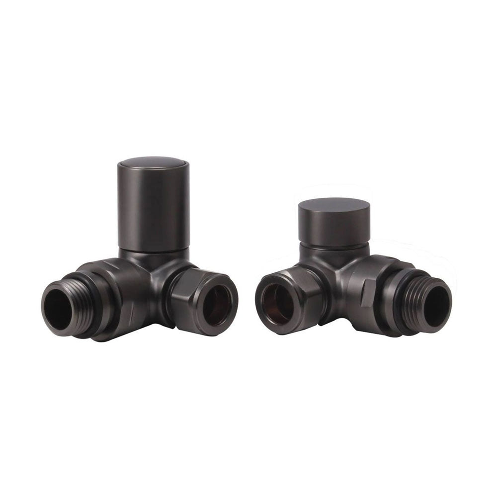 Auvellis Nexara corner radiator valves – Matt Black
