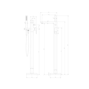 Berio Floor Standing Bath and Shower Mixer Bathwise