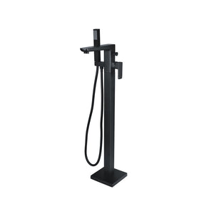 Berio Floor Standing Bath/Shower Mixer - Matt Black