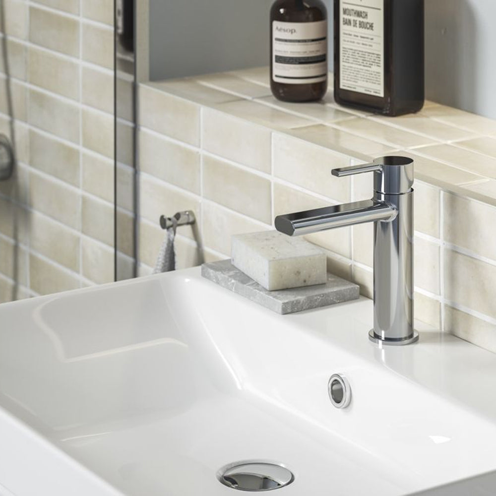 Evola Floor Standing Bath and Shower Mixer Pureflo