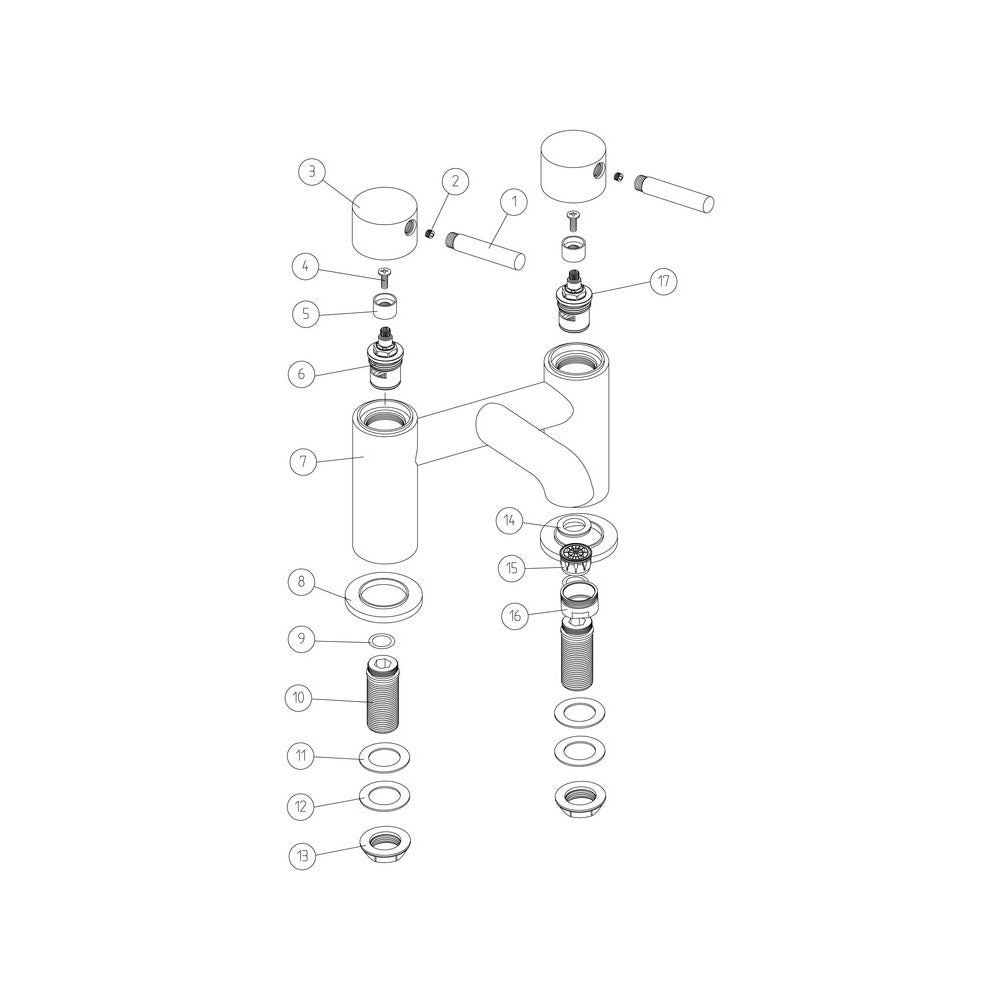 Pescara Deck Mounted Bath Filler