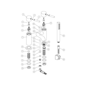 Pescara Deck Mounted Bath Shower Mixer Pureflo