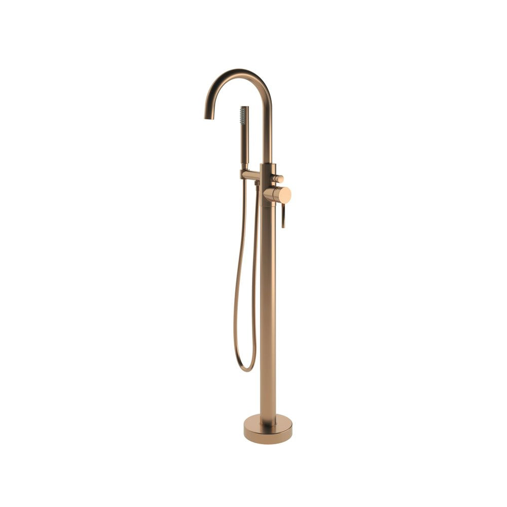 Auvellis Vela Freestanding Bath Shower Mixer with Handset in Brushed Bronze