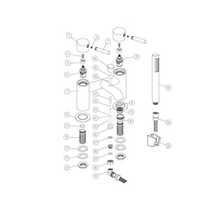 Pescara Bath and Shower Mixer and Bracket Bathwise