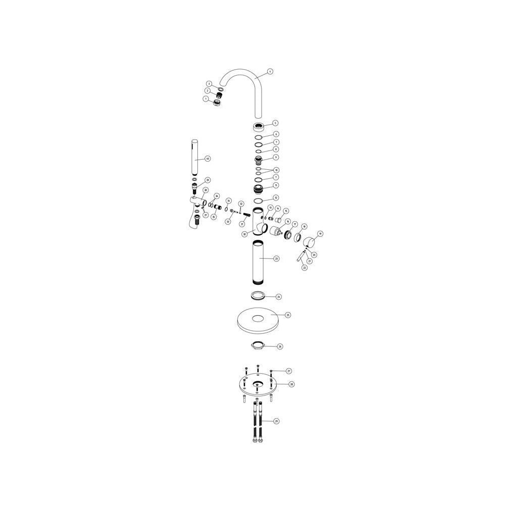 Auvellis Vela Freestanding Bath Shower Mixer with Handset in Matt Black detail