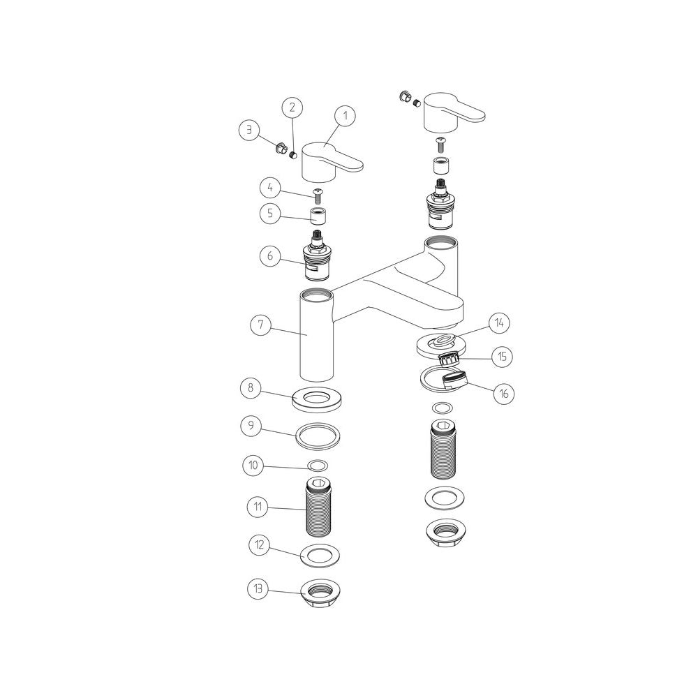 Auvellis Corvex deck-mounted bath filler – Chrome