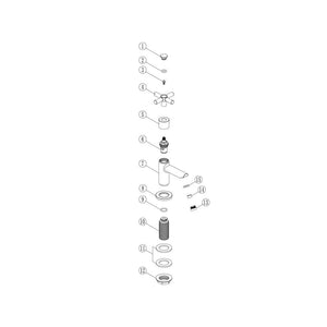 Oxford Bath Pillar Taps Pureflo