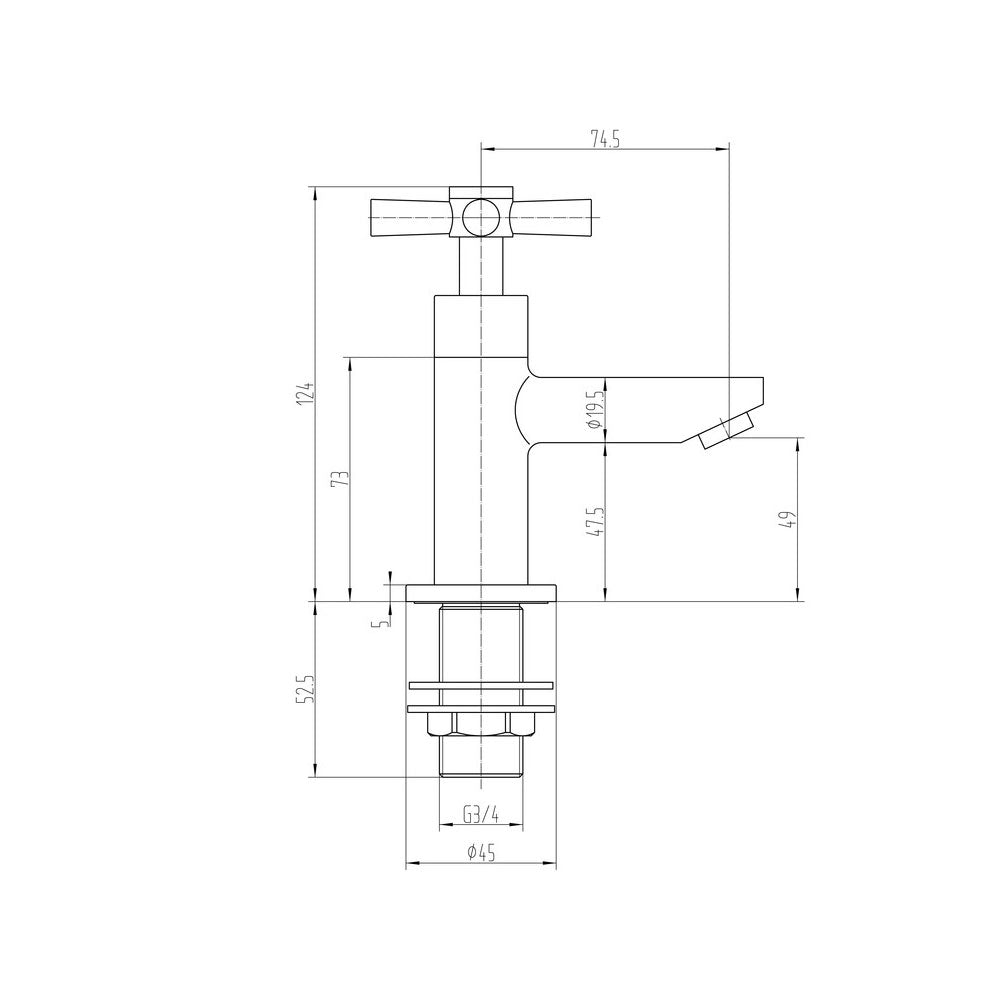 Oxford Bath Pillar Taps Pureflo