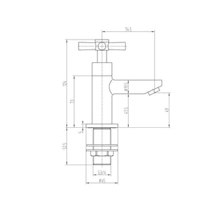 Oxford Bath Pillar Taps Pureflo