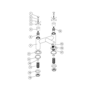 Oxford Deck Mounted Bath Filler Pureflo