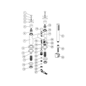 Oxford Deck Mounted Bath Shower Mixer Pureflo
