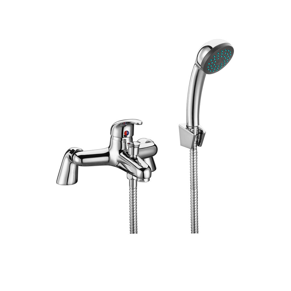 Nerola Deck Mounted Bath/Shower Mixer Including Shower Kit Chrome