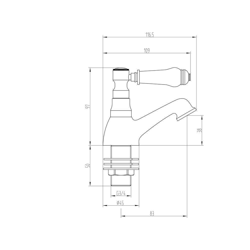 Millom Bath Pillar Taps Pureflo