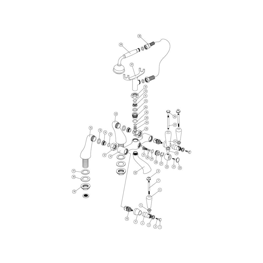 Auvellis Solenne Deck-Mounted Bath Shower Mixer – product image 4