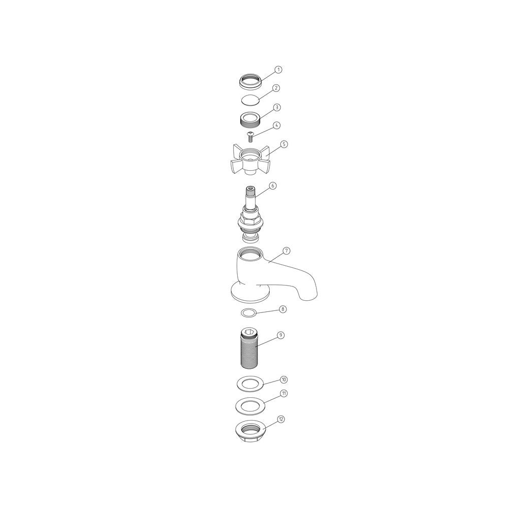 Bordon Bath Pillar Taps Pureflo