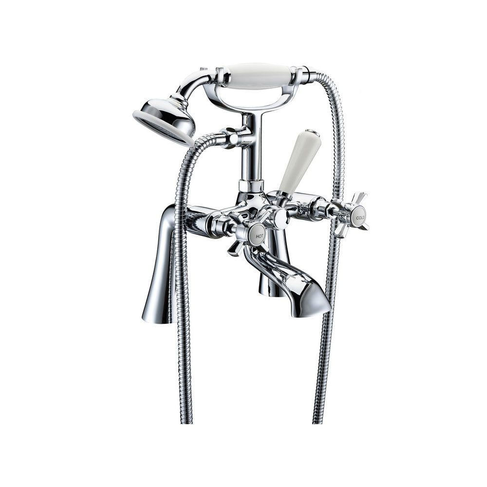 Bordon Deck Mounted Bath/Shower Mixer Including Shower Kit Chrome