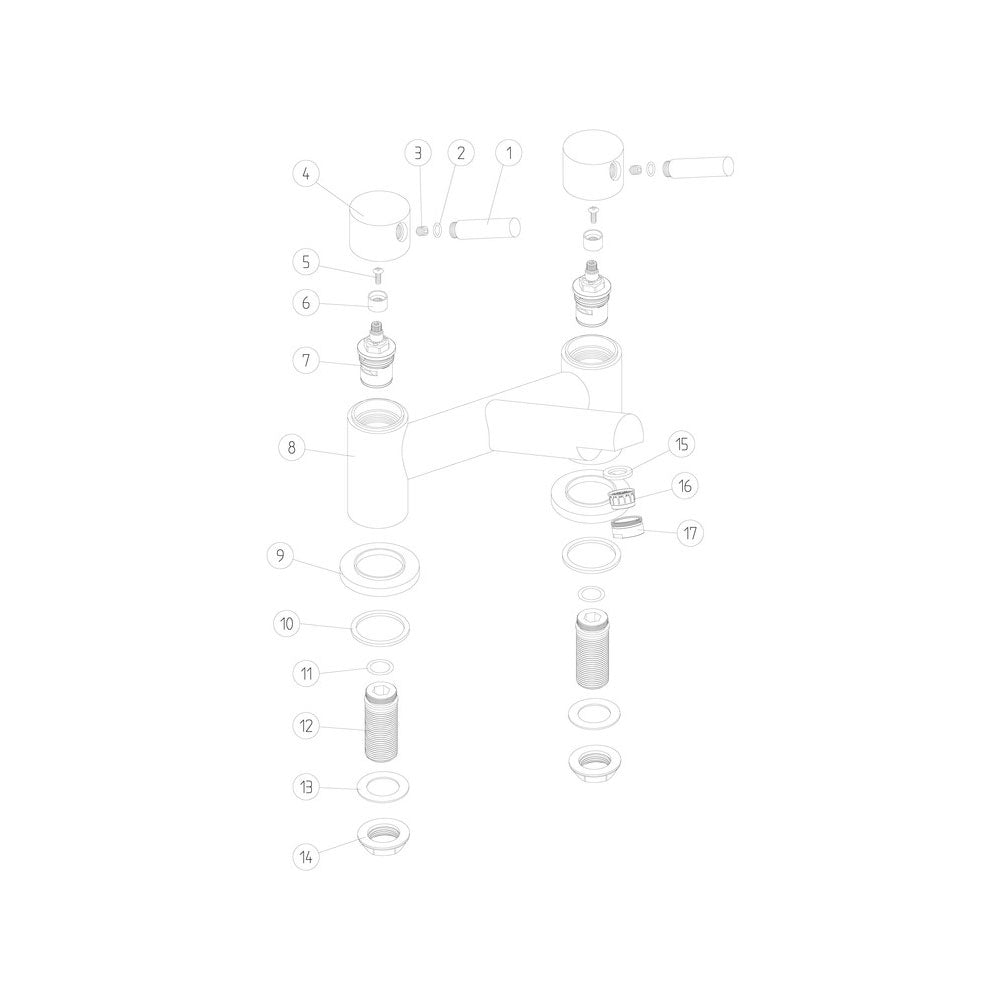 Liscia Deck Mounted Bath Filler Pureflo