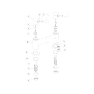 Liscia Deck Mounted Bath Filler Pureflo