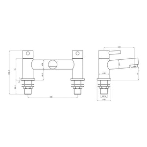 Liscia Deck Mounted Bath Filler Pureflo