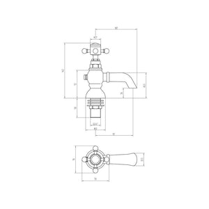 Tadlow Bath Pillar Taps Millom