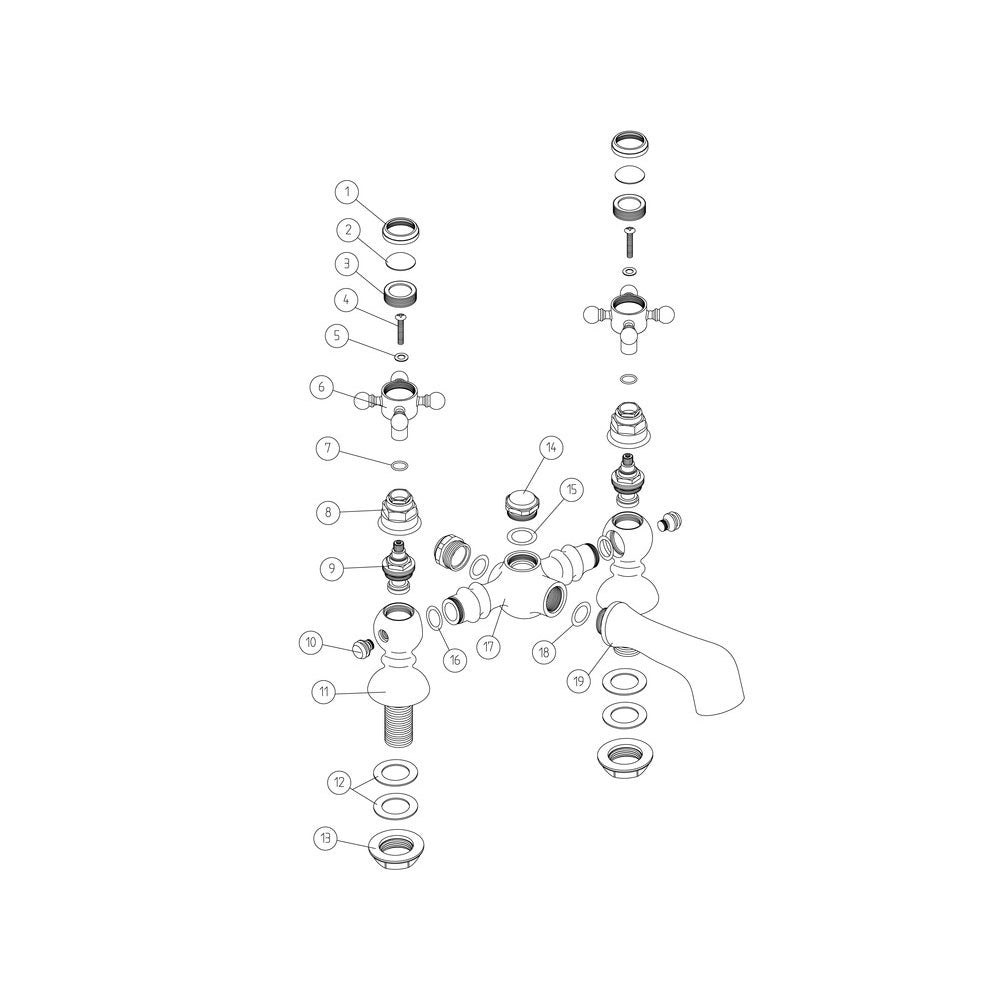 Auvellis Solenne Deck-Mounted Bath Filler – Chrome