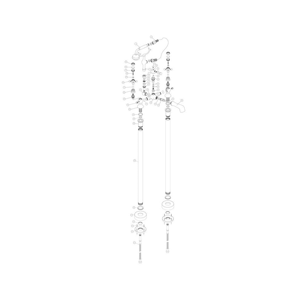 Auvellis Solenne Freestanding Bath Shower Mixer with Handset – Chrome – product image 3