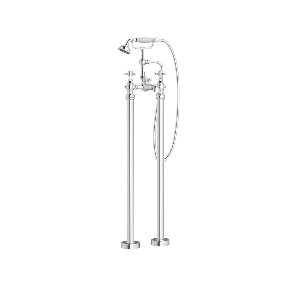 Auvellis Solenne Freestanding Bath Shower Mixer with Handset – Chrome – product image 1
