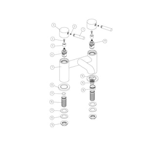 Pescara Deck Mounted Bath Filler Chrome Pureflo