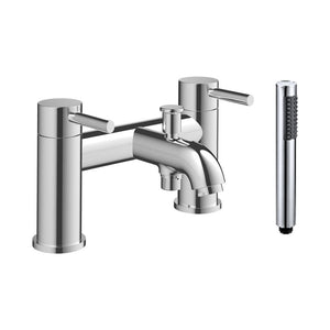 Auvellis Vela Deck-Mounted Bath Shower Mixer with Handset in Chrome