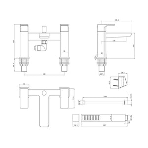 Berio Bath and Shower Mixer Bathwise