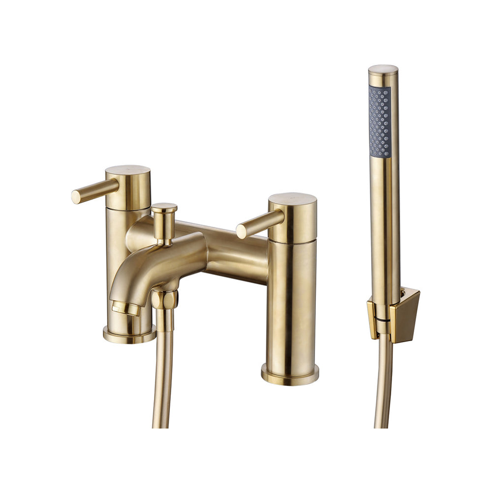 Pescara 220mm Wall Mounted Basin Mixer - Brushed Bronze