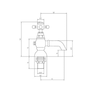 Salton Bath Pillar Taps Pureflo